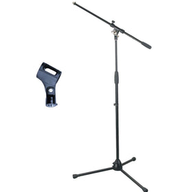 Artist MS012 Deluxe Black Boom Mic Stand & Plastic Mic Clip