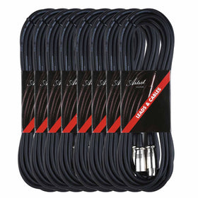 Artist MC20XX 20ft (6m) Mic Cable/Lead XLR-XLR 8 pack