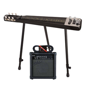 Customer Return Artist MSL110 Lap steel 6 String Metallic Black & 10Watt Amp