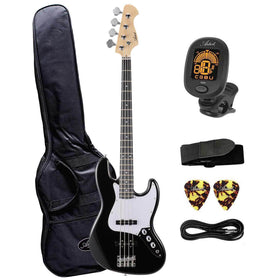 Artist AJB Black Bass Guitar w/ Accessories