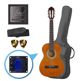 Artist CL12AM 1/2 Size Classical Guitar Pack Nylon String - Amber