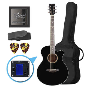 Artist LSPS Black Small Body Beginner Acoustic Guitar Pack