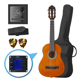 Artist CL14AM 1/4 Size Classical Guitar Pack Nylon String - Amber