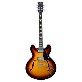 Customer Return Artist Brownburst58DLX Semi-Hollow Electric Guitar w/ Bullbuckers