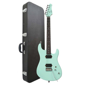 Artist SKYLER Surf Green Electric Guitar & Black Case