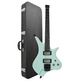 Artist MODRIC Sonic Blue Headless Guitar & Black Case