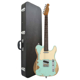 Artist AT53 Surf Green Relic Electric Guitar & Black Case