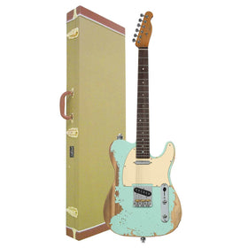 Artist AT53 Surf Green Relic Electric Guitar & Tweed Case