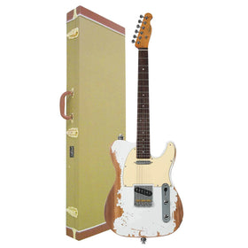 Artist AT53 White Relic Electric Guitar & Tweed Case