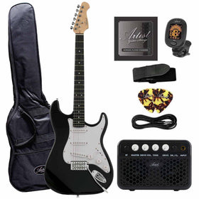 Artist ASP Black Electric Guitar w/ Accessories & Amp