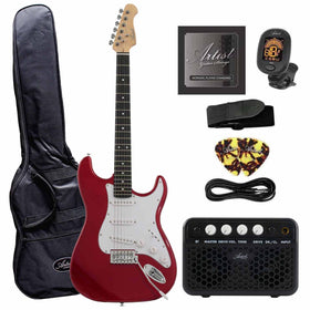 Artist ASP Red Electric Guitar w/ Accessories & Amp