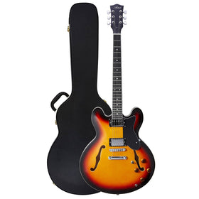 Artist Brownburst58 Semi-Hollow Electric Guitar w/ Black Case
