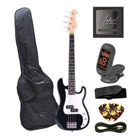 Damaged Artist MiniP 3/4 Size Electric Bass Guitar + Accessories