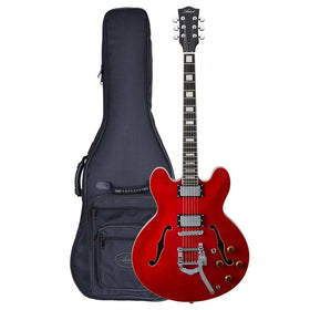 Artist Cherry58TRM Semi-Hollow Electric Guitar w/ Tremolo & Bag